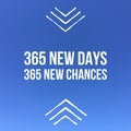 Inspirational Motivational quote Ã¢â¬Å365 new days, 365 new chance Royalty Free Stock Photo